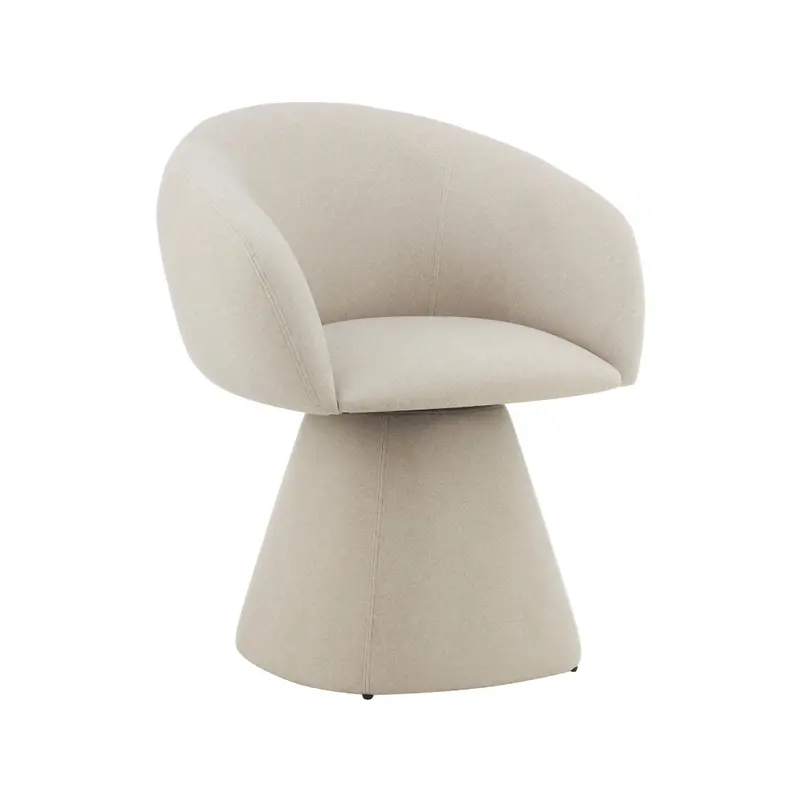 Cassim Sand-Finished Swivel Dining Chair