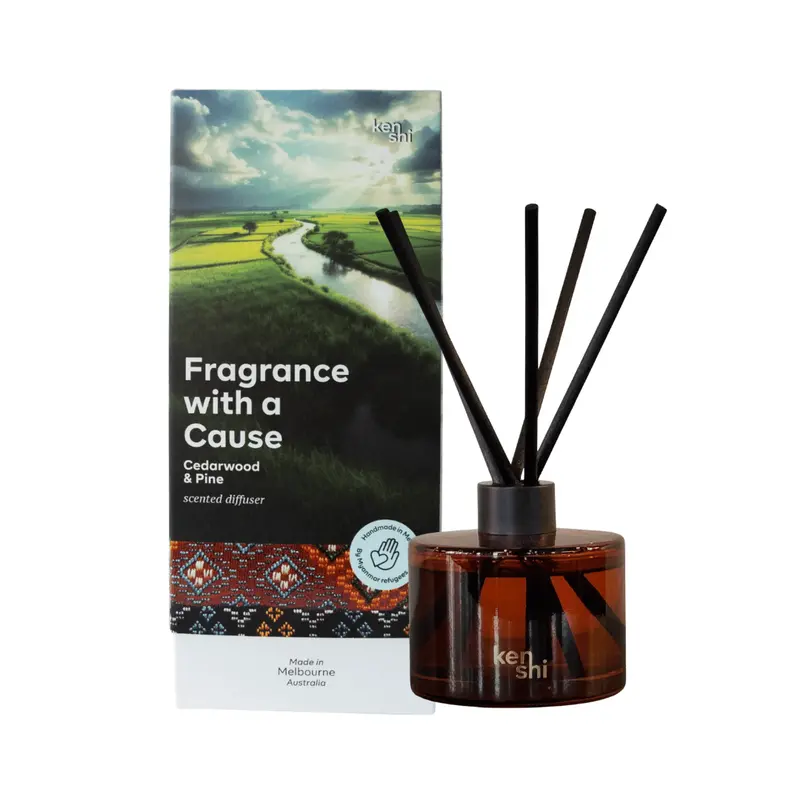 Cedarwood & Pine Reed Diffuser Set – Calming Natural Scent