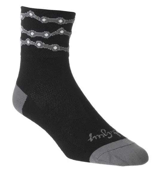 Chains Graphic 3-Inch Cycling Socks – SockGuy Mechanical Motif Fit