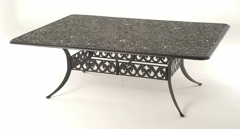 Chateau Extendable 76-Inch Dining Table – Adjustable Aluminum Patio Table