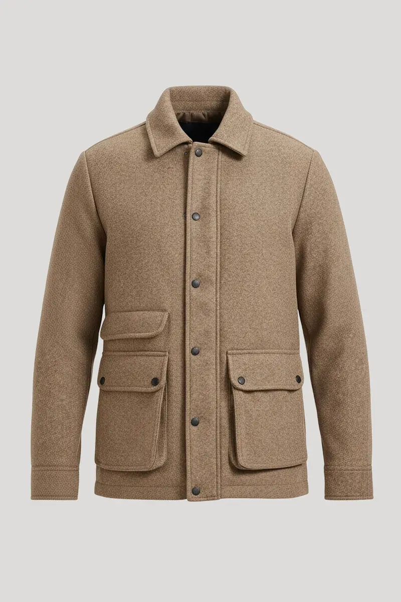 Classic Fit Flannel-Lined Barn Style Coat