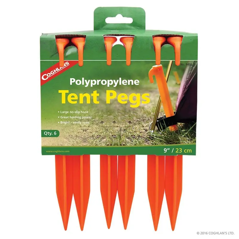 Coghlan’s 9-Inch Steel Tent Pegs – Heavy-Duty Camping Stakes