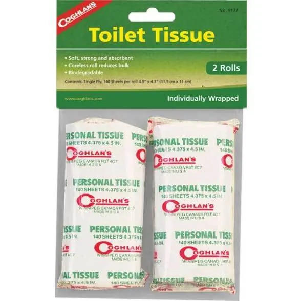 Coghlan’s Backpacker’s Toilet Paper – Biodegradable, Compact, and Lightweight
