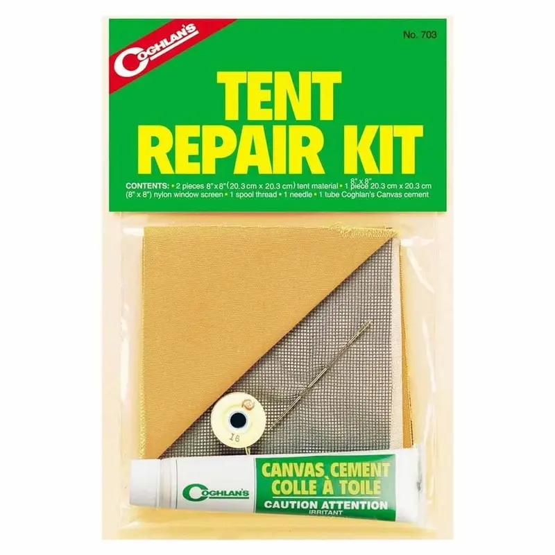 Coghlan’s Canvas Tent Repair Patch Kit – Includes Adhesive Patches & Seam Sealer