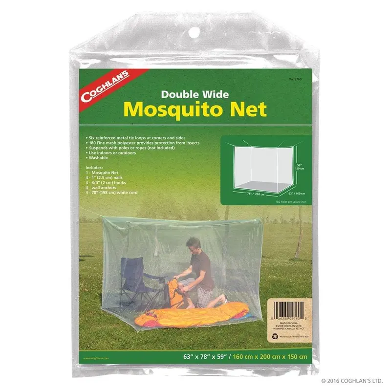 Coghlan’s Double-Size Rectangular Mosquito Net – Portable Bug Protection