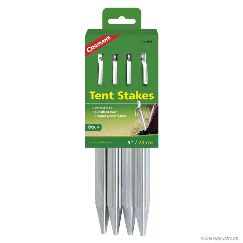 Coghlan’s Galvanized Steel Tent Stakes – Pack of 6