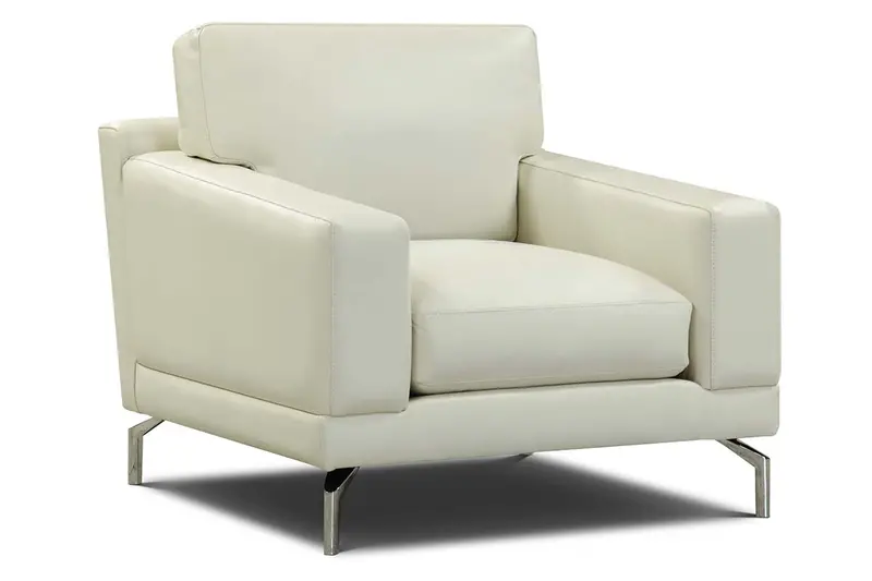 Colson Pillow-Back Leather Club Chair – Modern Accent Armchair
