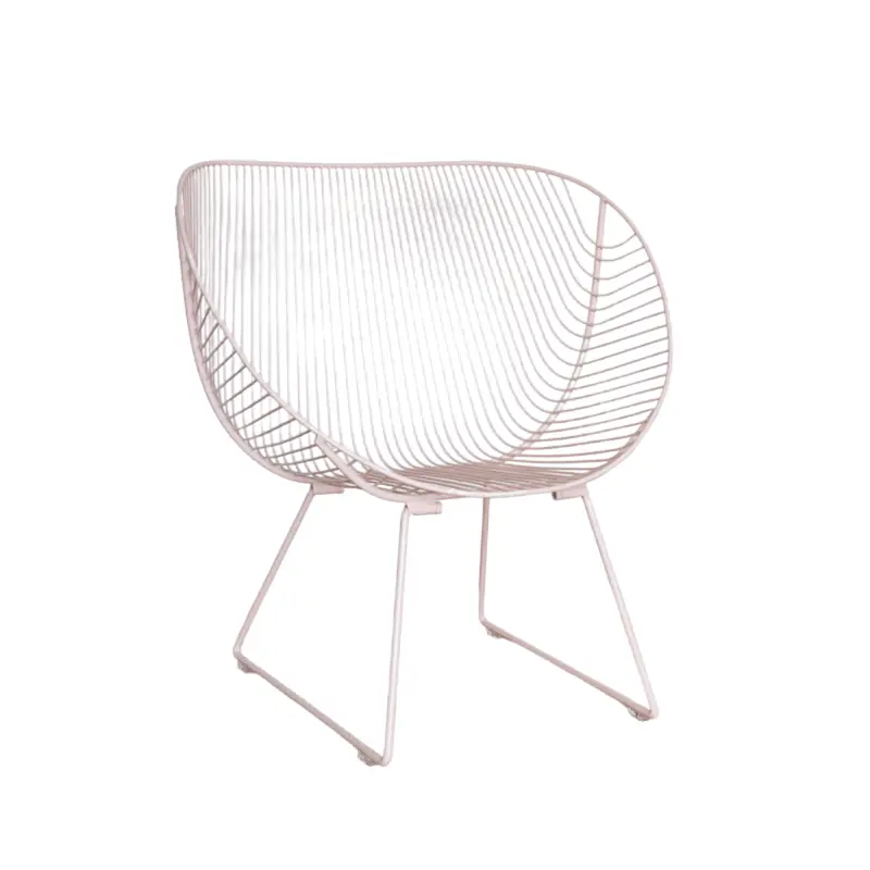 Coromandel Stainless Steel Outdoor Armchair in Blush Pink