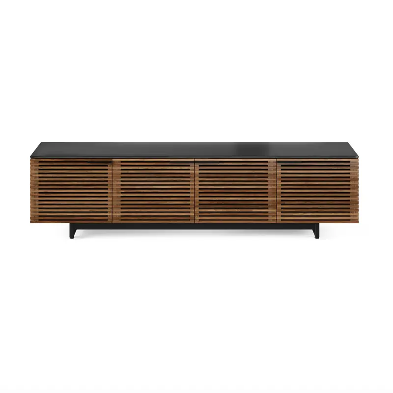 Corridor 8173 Low-Profile Entertainment Cabinet in Natural Walnut