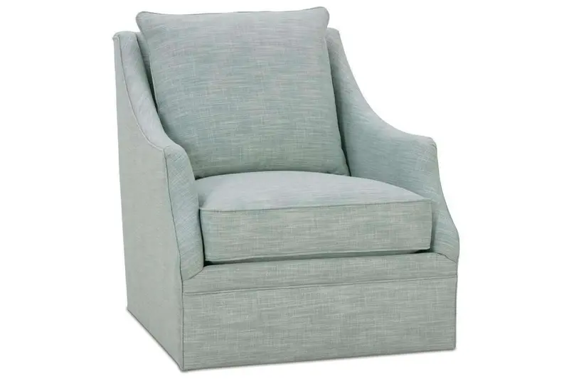 Darcy 360° Swivel and Glider Accent Chair in Upholstered Fabric