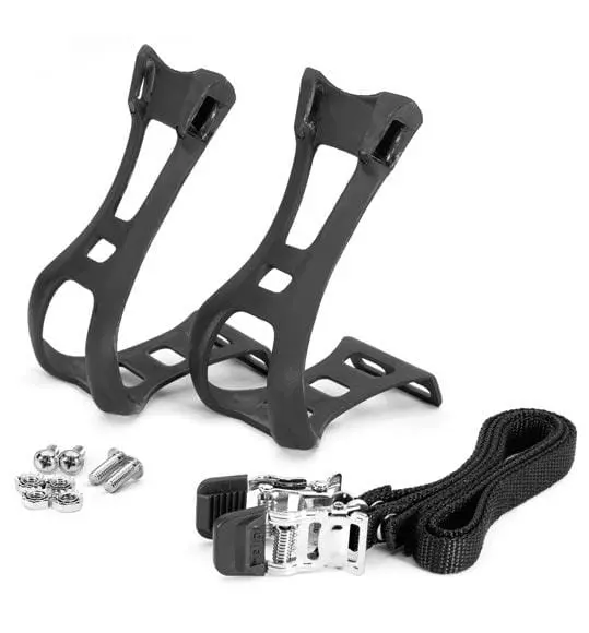 Dimension Toe Clip and Strap Set for Classic Bike Pedals