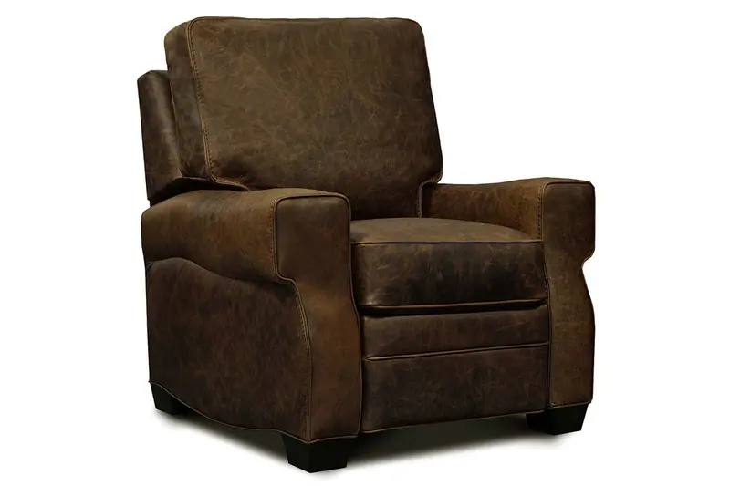 Dorsey Reclining Leather Club Chair – Key-Arm Style with Power Options