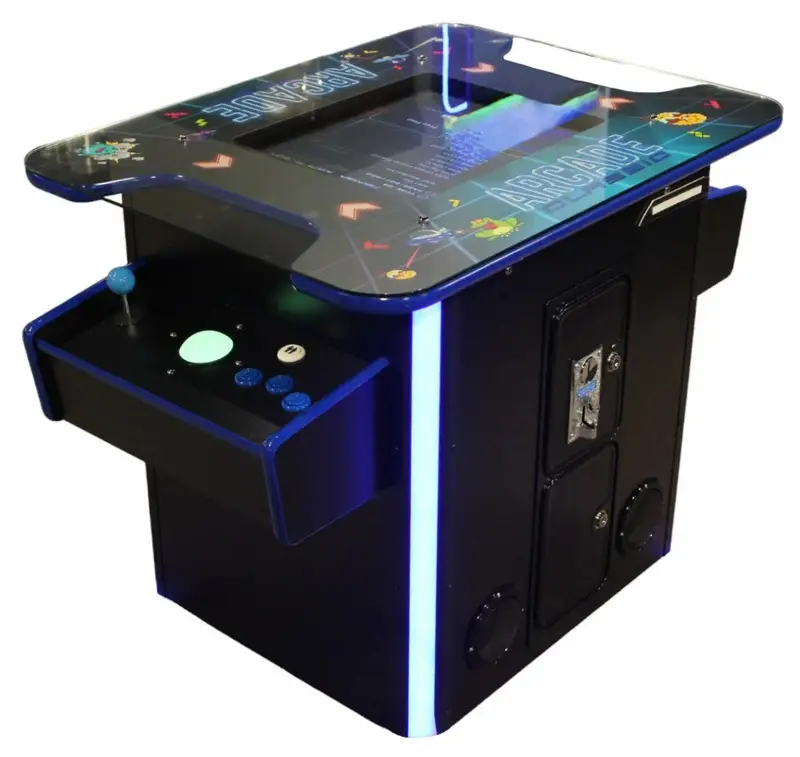 Dual-Player Retro Cocktail-Style Arcade Cabinet