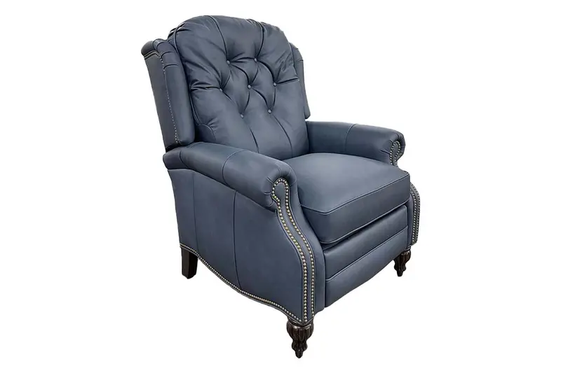 Elias Leather Recliner with Decorative Nailhead Trim
