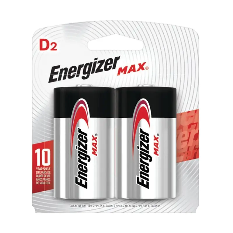Energizer D-Cell Batteries – 2-Pack