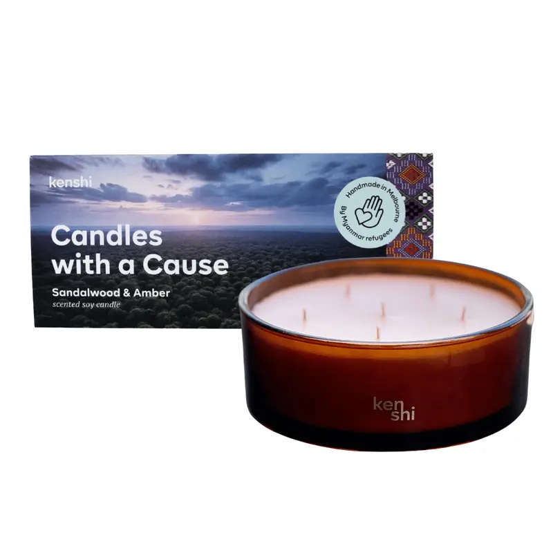 Extra-Large Sandalwood and Amber Soy Wax Candle