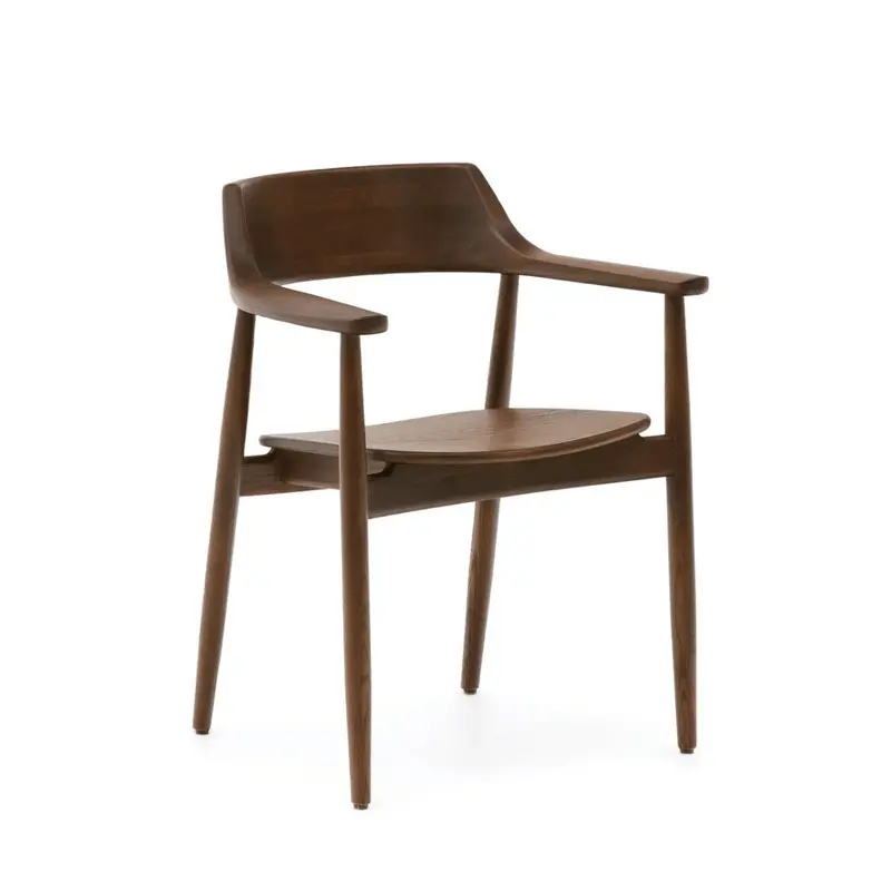 Fondes Dining Chair in Warm Walnut Brown Finish