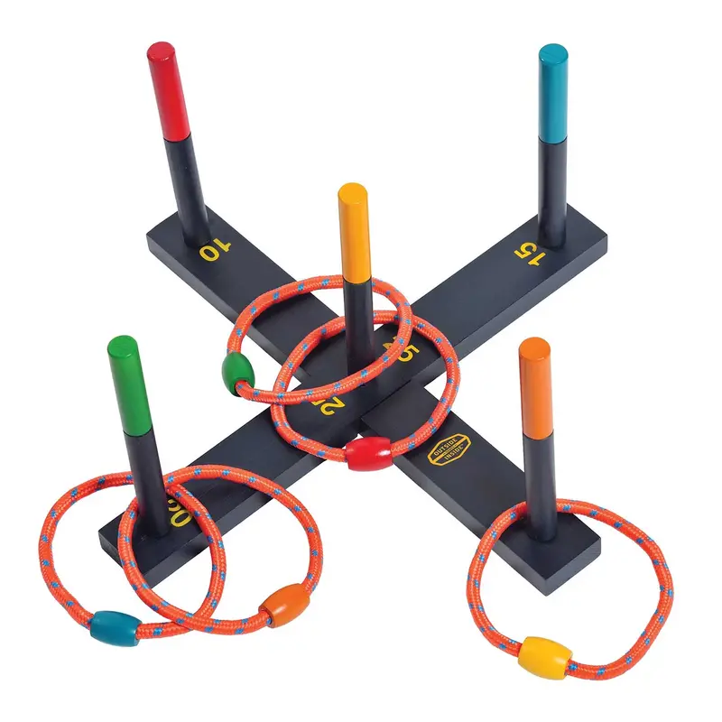 Freestyle Ring Toss Game – Classic Yard Toss with Adjustable Stakes