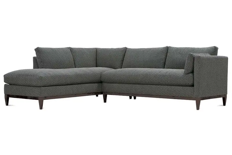 Georgia Pillow-Back Sectional Sofa with Chaise Bumper (Configured Version 2)