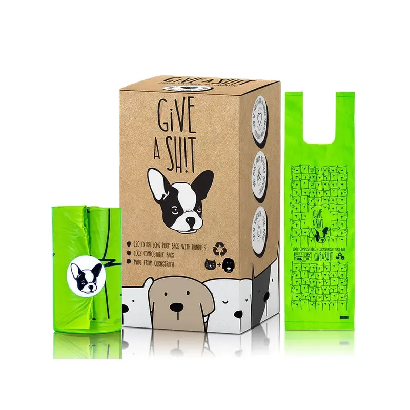 Give A Sh!t Compostable Dog Waste Bags with Reinforced Handles (120-Count Box)