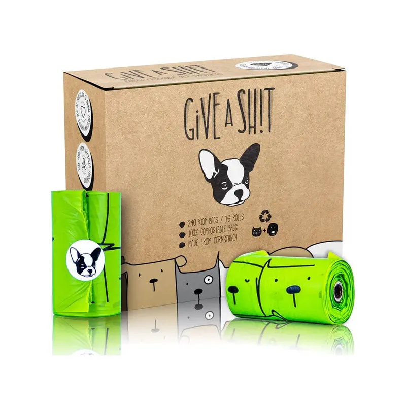 Give A Sh!t Handle-Free Compostable Dog Poop Bags – 240-Count Sustainable Pack