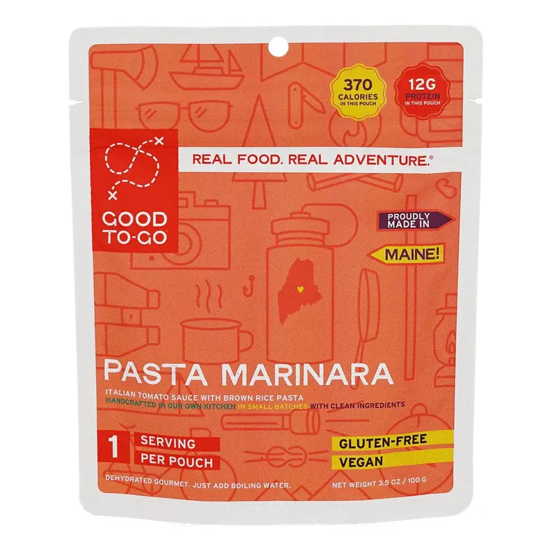 Good To-Go Pasta Marinara – Single-Serving Lightweight Meal