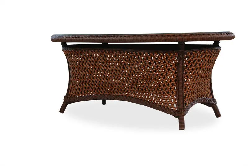 Grand Traverse Woven Resin Oval Coffee Table