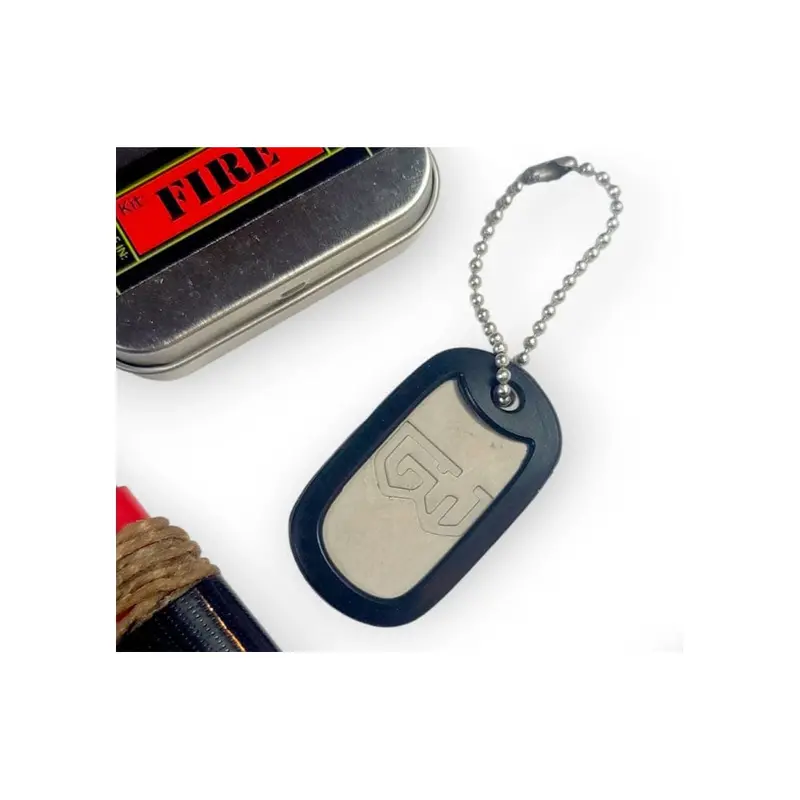 Grim Workshop Magnesium Fire Starter Dog Tag – Compact Survival Necklace