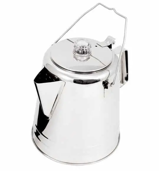 GSI Outdoors Glacier 28-Cup Stainless Steel Campfire Percolator