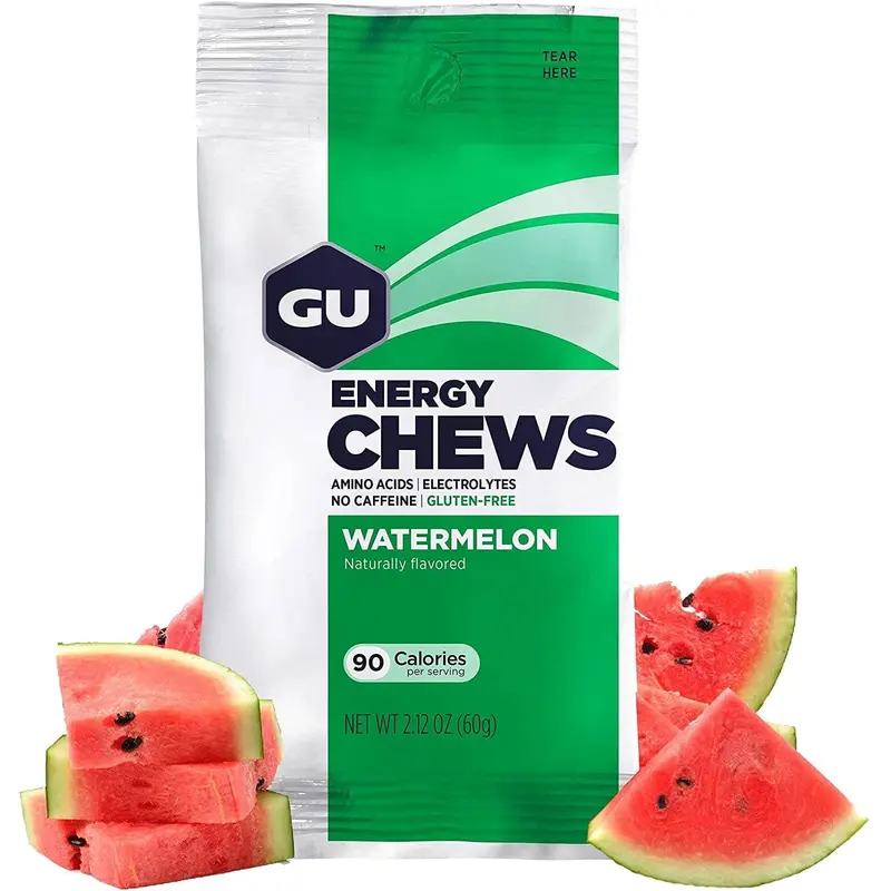 GU Energy Watermelon Flavor Chews – Portable Endurance Fuel Pack
