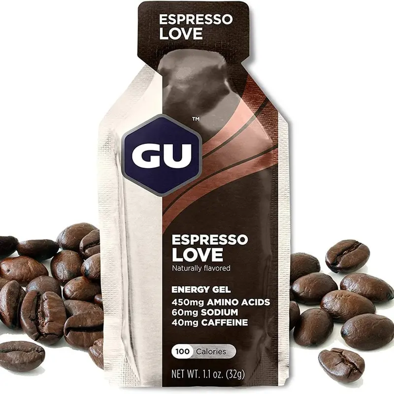 GU Espresso Love Energy Gel – Caffeinated Running or Cycling Gel