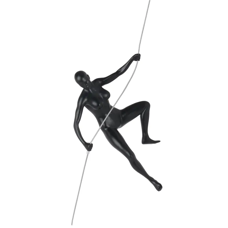 Hannah Figurative Climbing Woman Sculpture – Artistic Bronze Piece