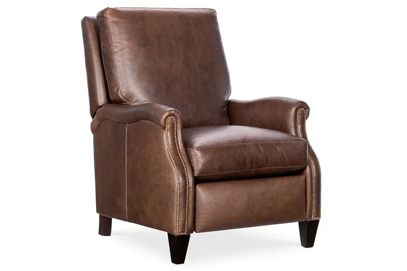 Harrington Pillow-Back Leather Recliner – Comfort-Focused Design