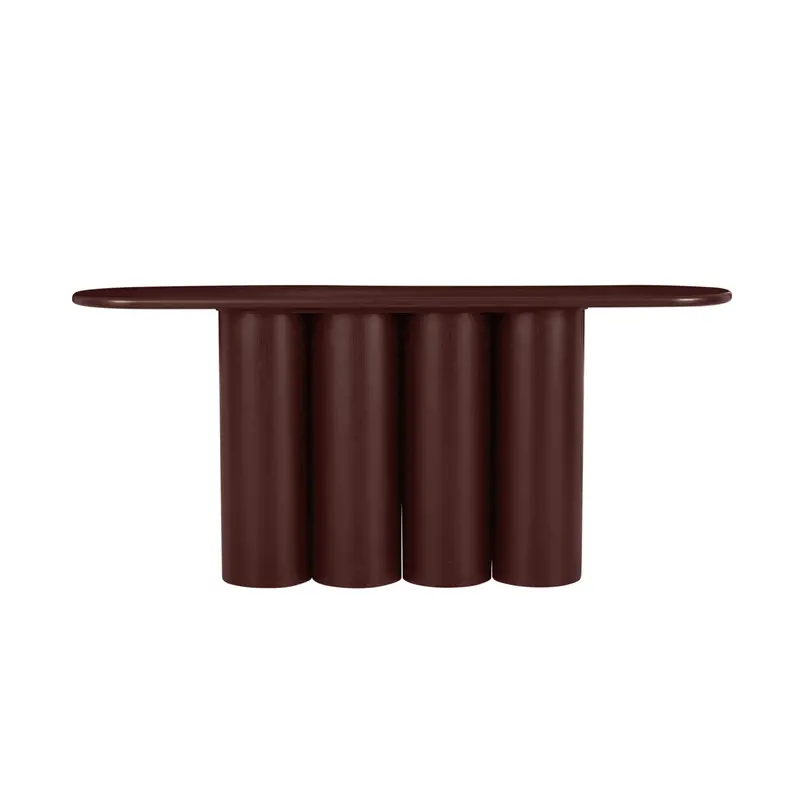 Hills Console Table in Merlot Red – Bold-Colored Hallway or Living Room Side Table