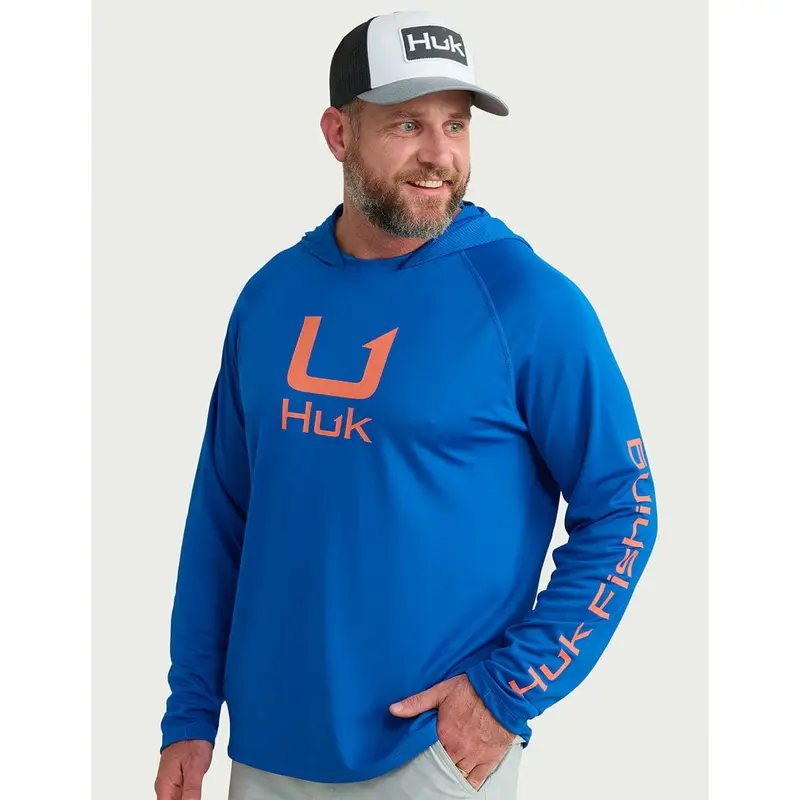 HUK Men’s Icon Long-Sleeve Hooded Sweatshirt