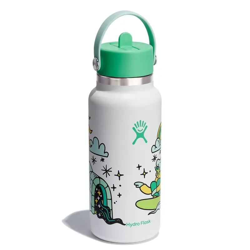 Hydro Flask 32 oz Wide-Mouth Flex Straw Cap – USSS x Hannah Eddy Spearmint Limited Edition