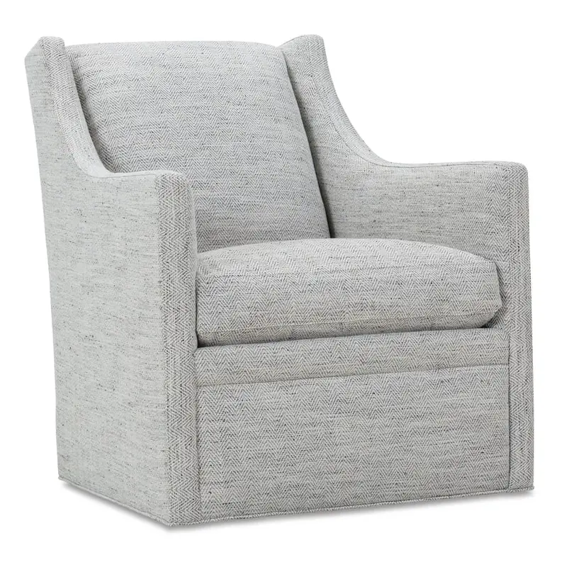 Jessica Wingback Fabric Chair Featuring 360° Swivel Mechanism