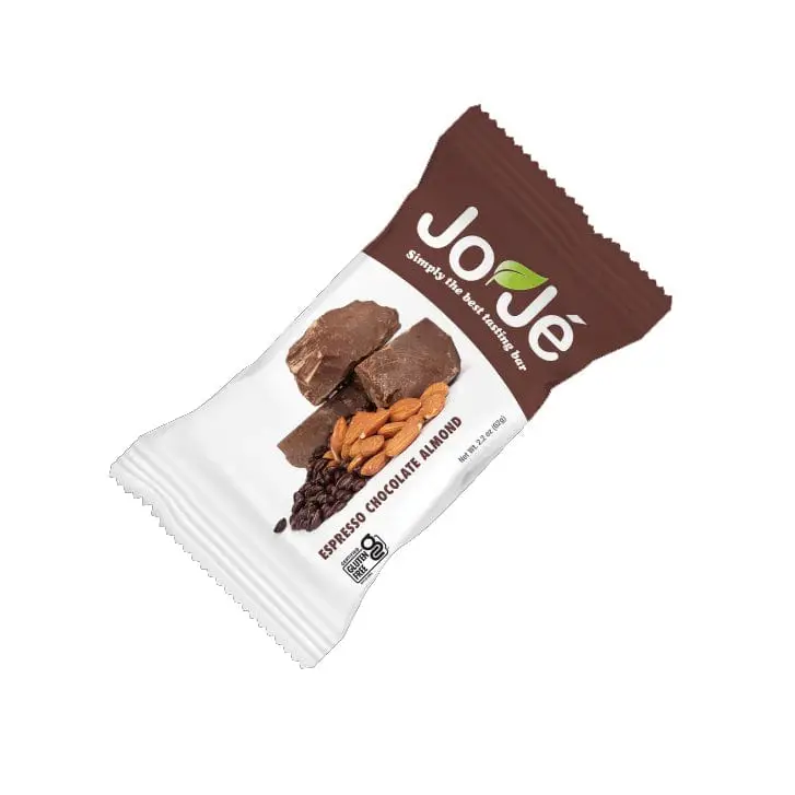 JoJó Espresso Chocolate Almond Energy Bar – Caffeinated Snack