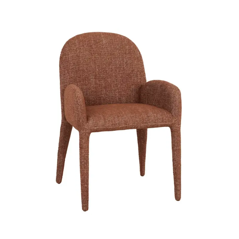 Jules Modern Dining Chair in Warm Brick Tone