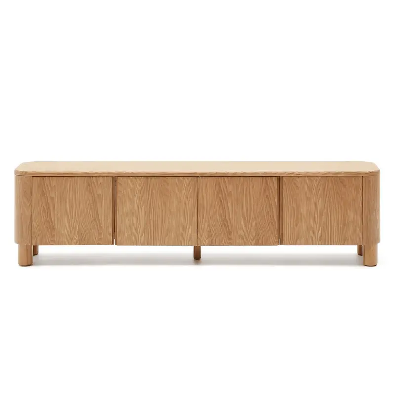 Juna Entertainment Center with Media Shelving and Cable Management