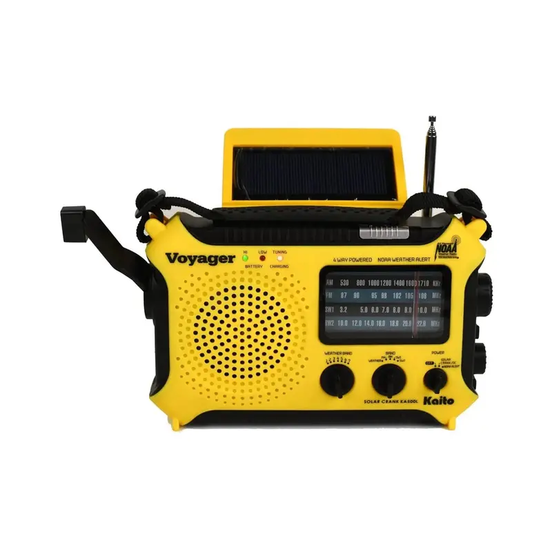 Kaito KA500 Solar & Hand-Crank Emergency Radio with AM/FM/Shortwave Bands