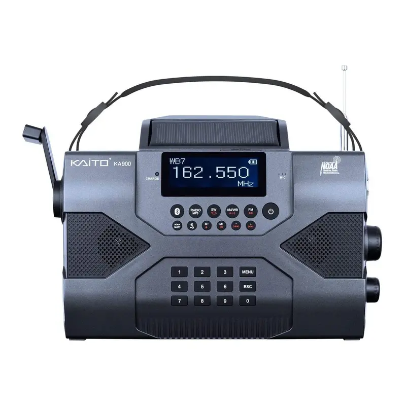 Kaito KA900 Voyager Max Solar/Crank AM/FM/SW/NOAA Radio with Bluetooth