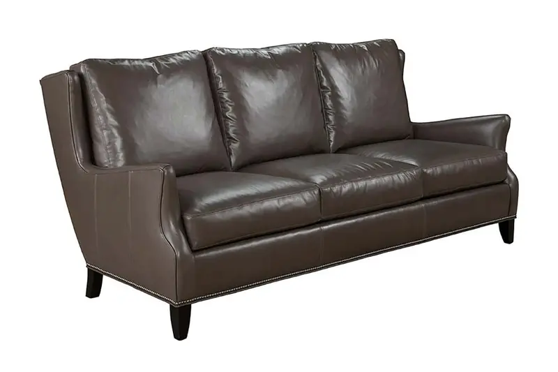 Kenilworth 84-Inch Wingback Leather Sofa – Refined Traditional Meets Modern Comfort