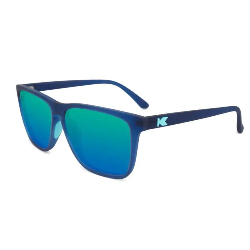 Knockaround Fast Lanes Sport Sunglasses – Navy & Mint Rubberized Frame