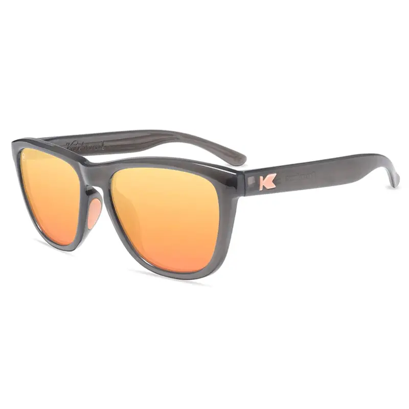 Knockaround Premiums Sport Sunglasses – Jelly Grey and Peach Accents