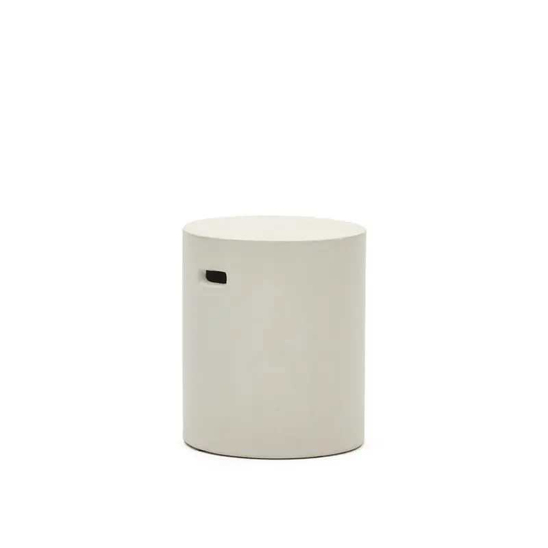 Kona White Patio Side Table – Clean-Line Outdoor Accent Table