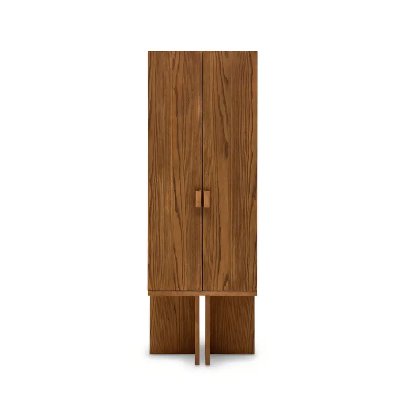 Kyoto Wooden Storage Cabinet in Caramel Finish
