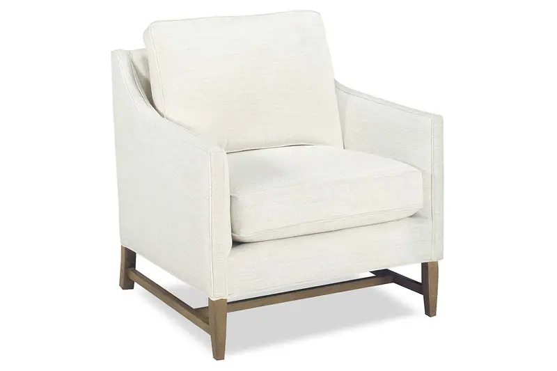 Larissa Fabric Accent Chair with Exposed Wooden Legs