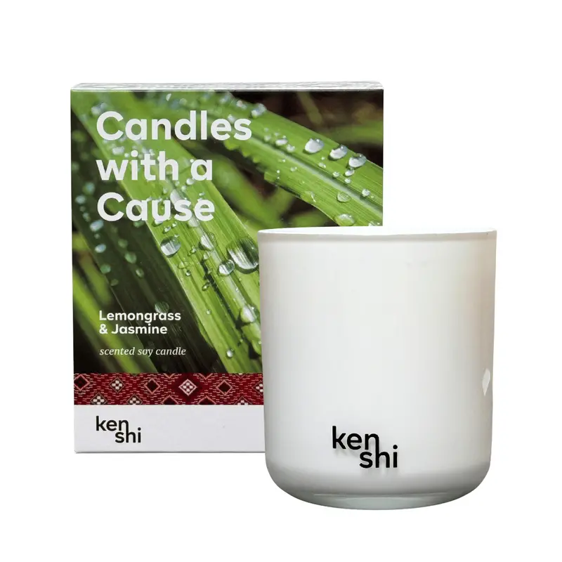 Lemongrass & Jasmine Soy Candle – Bright Floral-Citrus Scent