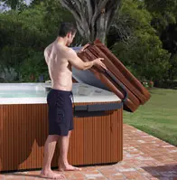 Lift-and-Glide Spa Cover Lifter for Easy Hot Tub Access